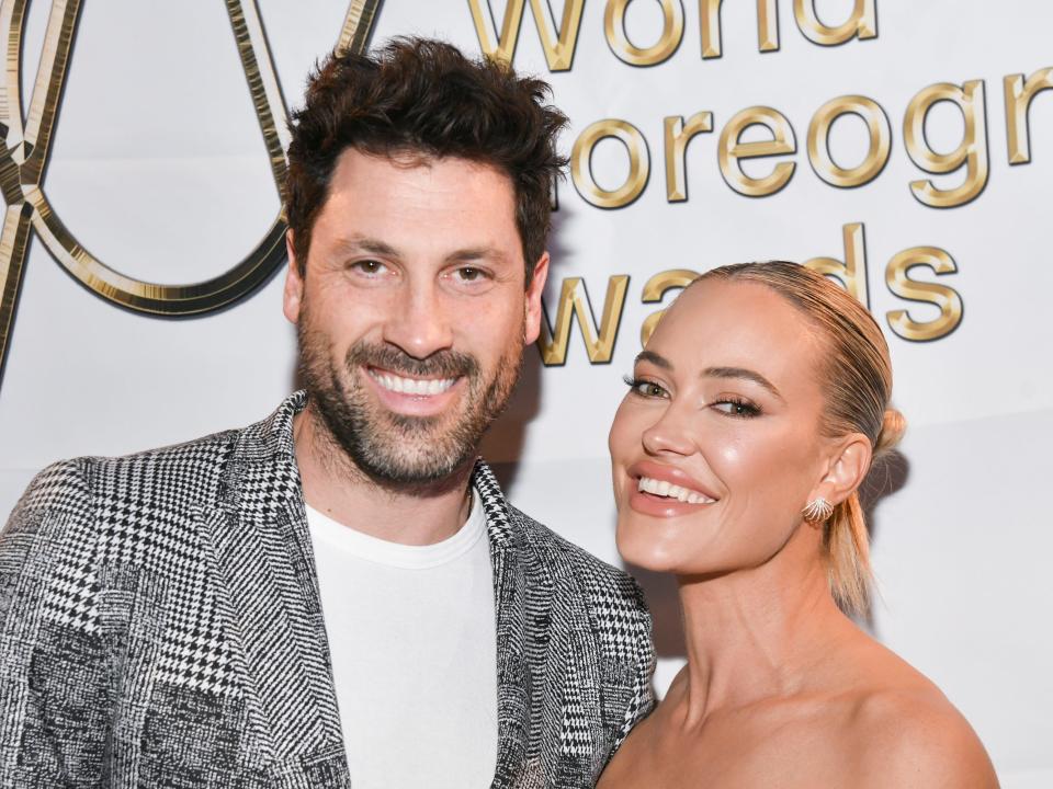 (L-R) Maksim Chmerkovskiy and Peta Murgatroyd attend the 2021 World Choreography Awards