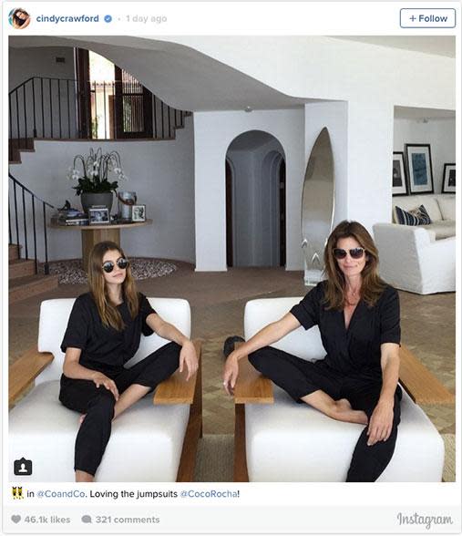 All the Times Cindy Crawford and Her Daughter Were Totally Twinning