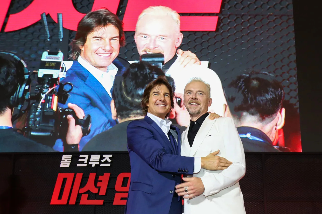 SEOUL, SOUTH KOREA - JUNE 29: Tom Cruise and Simon Pegg attend the 