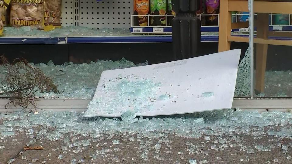 The truck crashed into the 76 gas station on 259th and Pacific Highway in Des Moines.