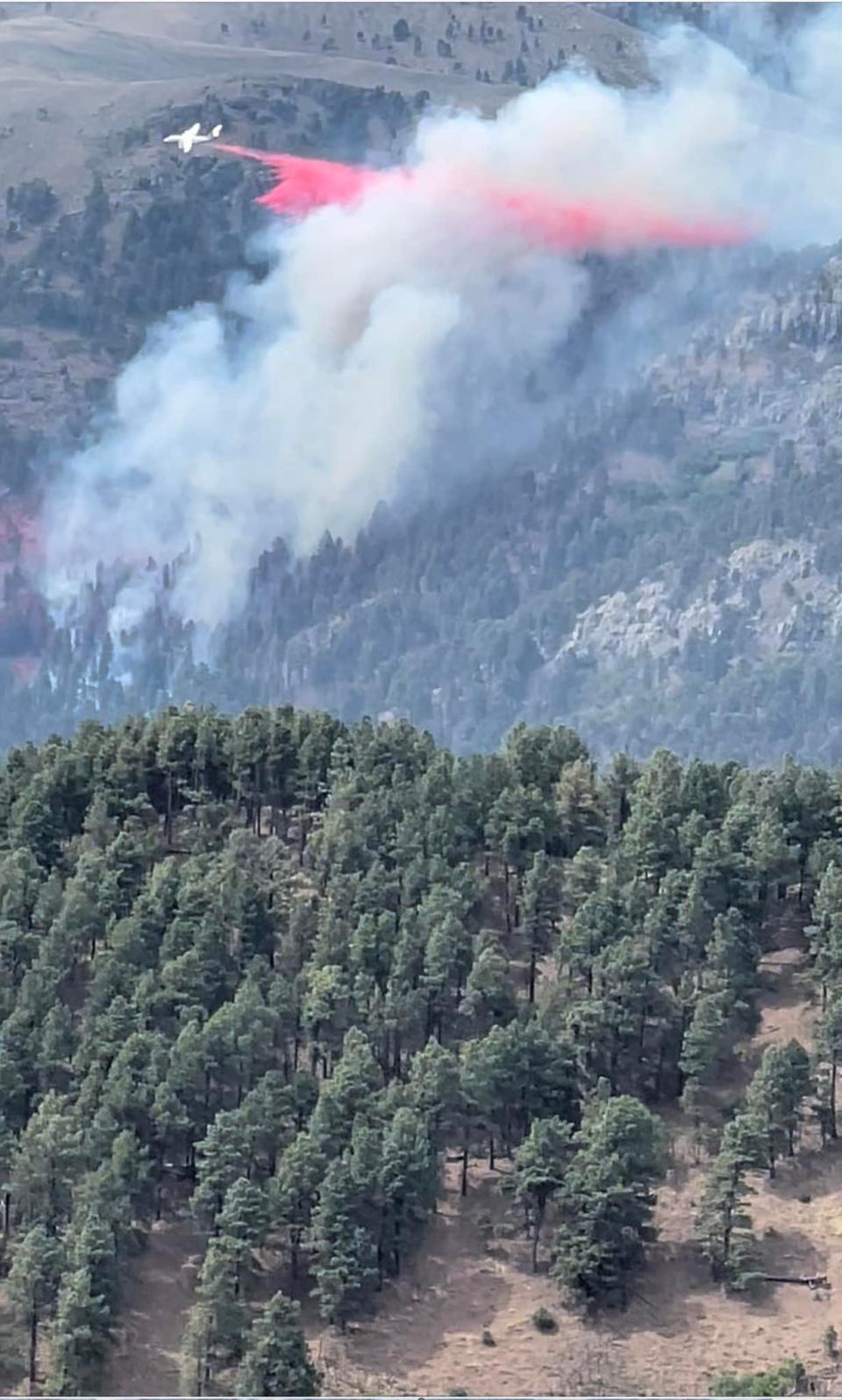 The Cienegitas Fire is burning in a remote location of the Mescalero Apache Reservation.