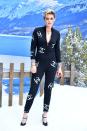 <p>Stewart wowed in a Chanel logo-emblazoned jumpsuit to the brand's AW19 show in March 2019.</p>