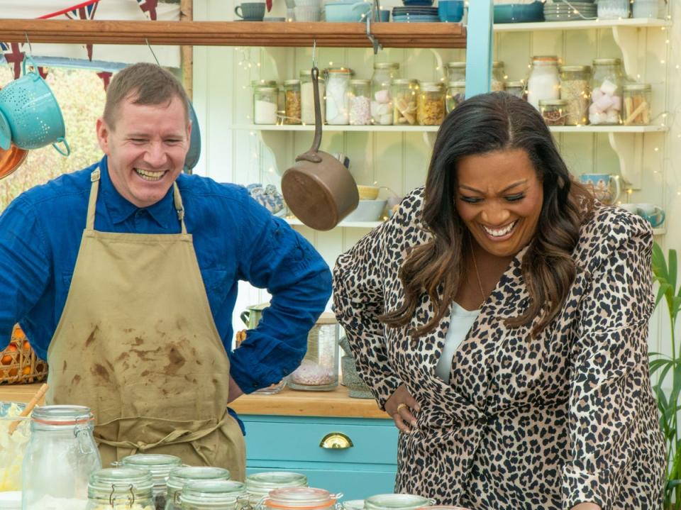 Dan (pictured) with Alison Hammond) (C4)