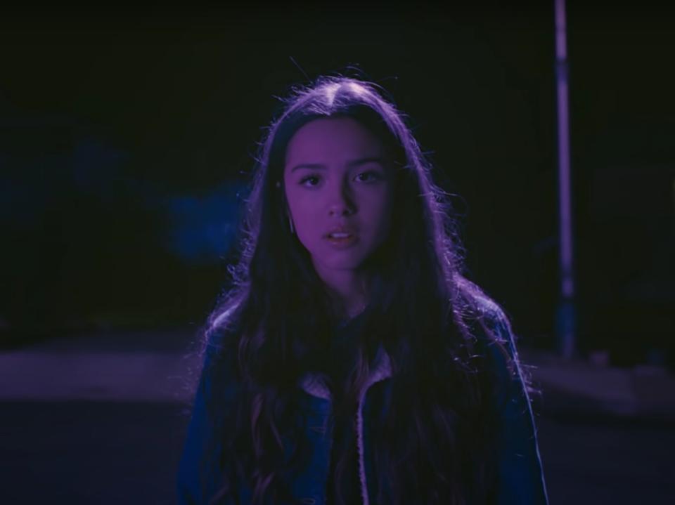 Olivia Rodrigo in the ‘Drivers License’ video (Geffen Records)