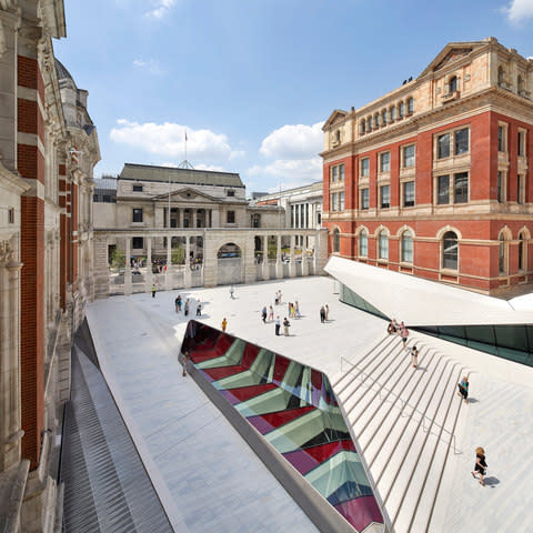 The Sackler Courtyard at the V&A designed by Amanda Levete Architects - Credit: Hufton Crow