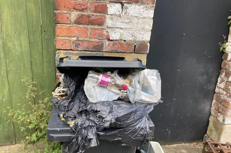 Contaminated bin