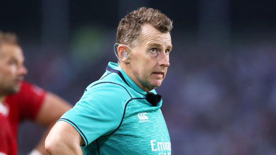 Rugby fans have enjoyed Nigel Owens' classic one-liner during the Italy and Canada clash. (Getty Images)