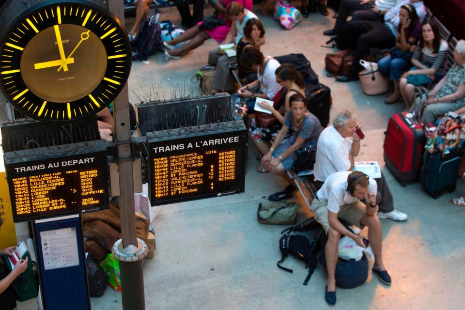 Trains to Paris, Brussels, Rotterdam and Amsterdam have been axed (AFP via Getty Images)