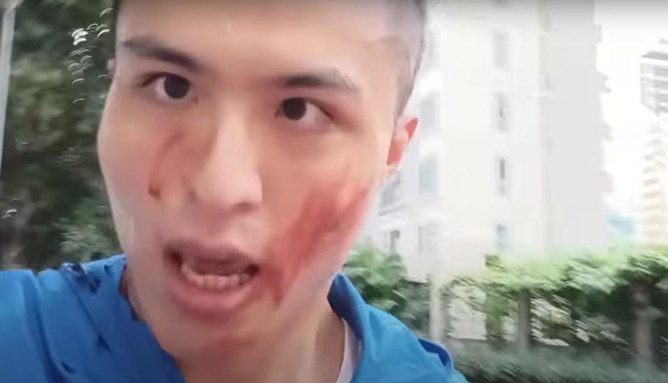 劉馬車涉襲網台記者，晚上自首被捕。(YouTube)