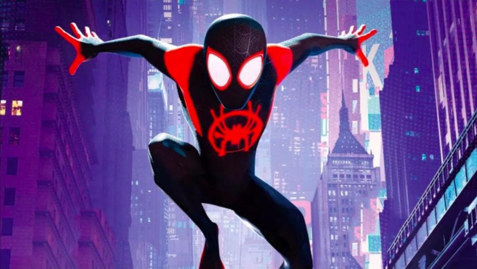 A still from Spider-Man: Into the Spider-Verse shows Miles Morales