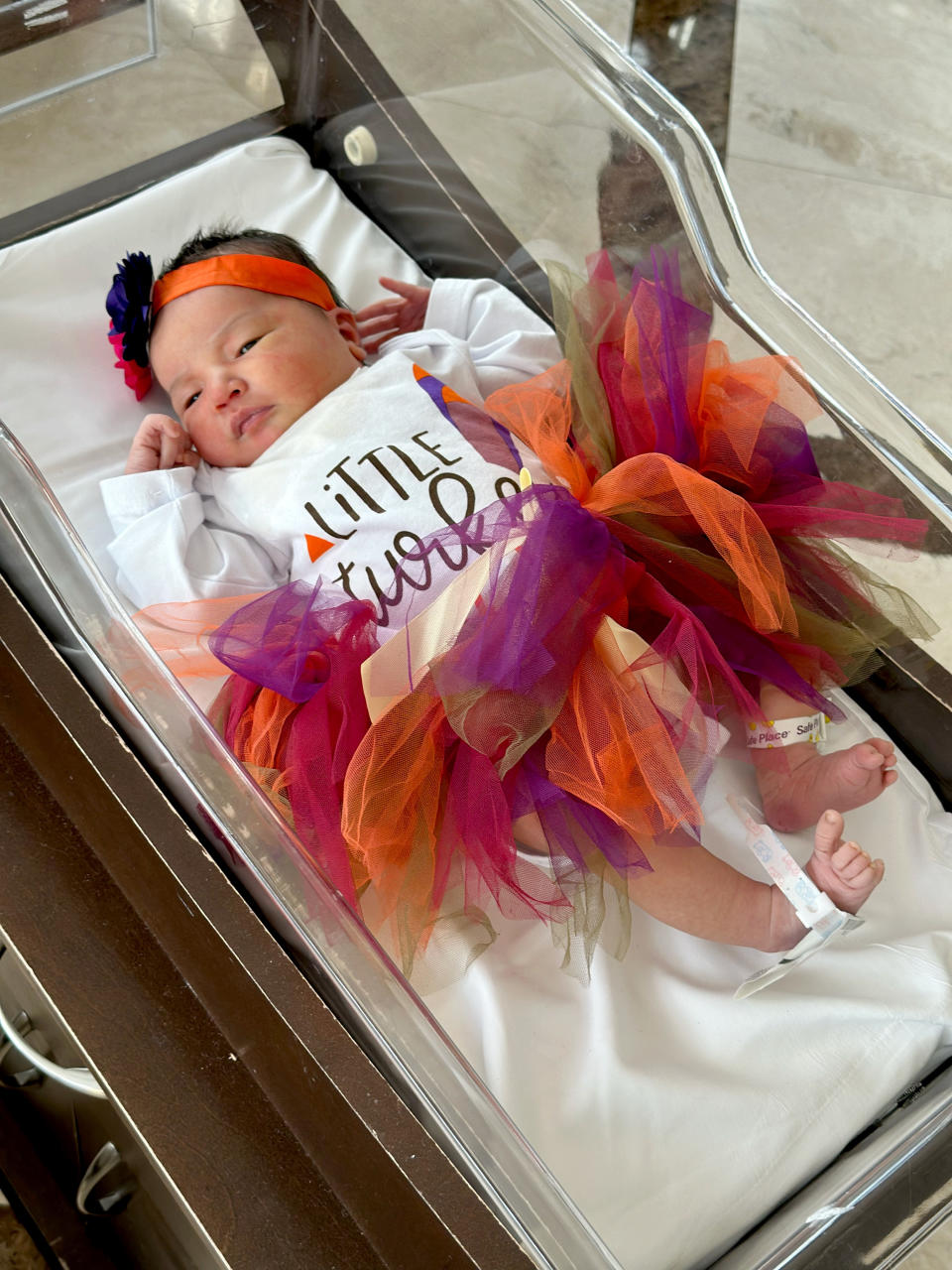 Hospital dresses newborn babies as Thanksgiving turkeys (Courtesy Baptist Health Bethesda Hospital East)