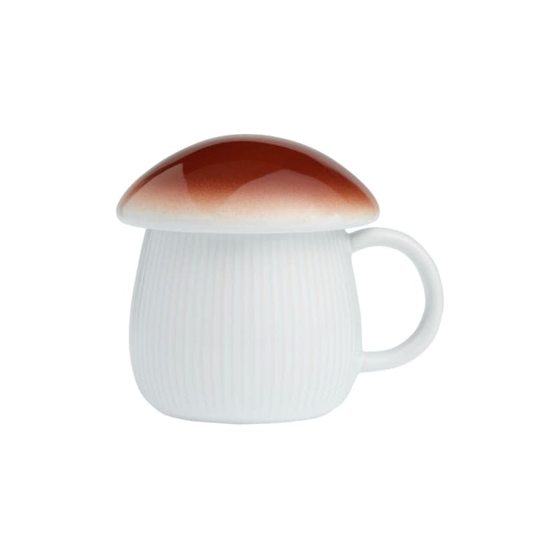 Mushroom Lidded Ceramic Mug