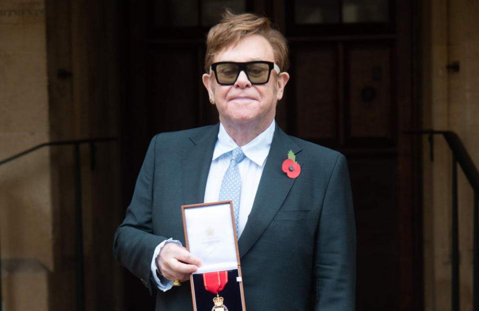 Sir Elton John at Windsor Castle credit:Bang Showbiz