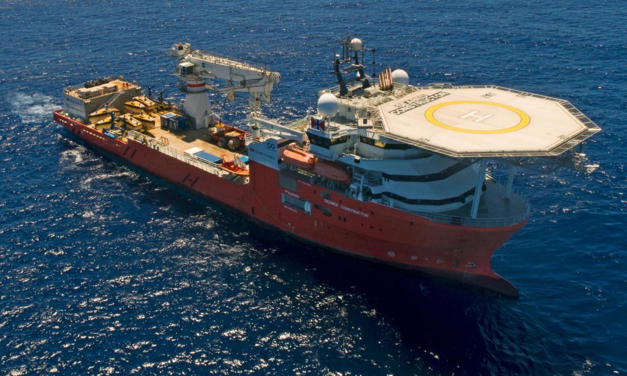 <span>The ship Seabed Constructor, which was deployed by Ocean Infinity to search for MH370 in the Indian Ocean off Western Australia in 2018. The company’s chief executive says it has put a proposal to the Malaysian government, and is keen to start again.</span><span>Photograph: Ocean Infinity Handout/EPA</span>