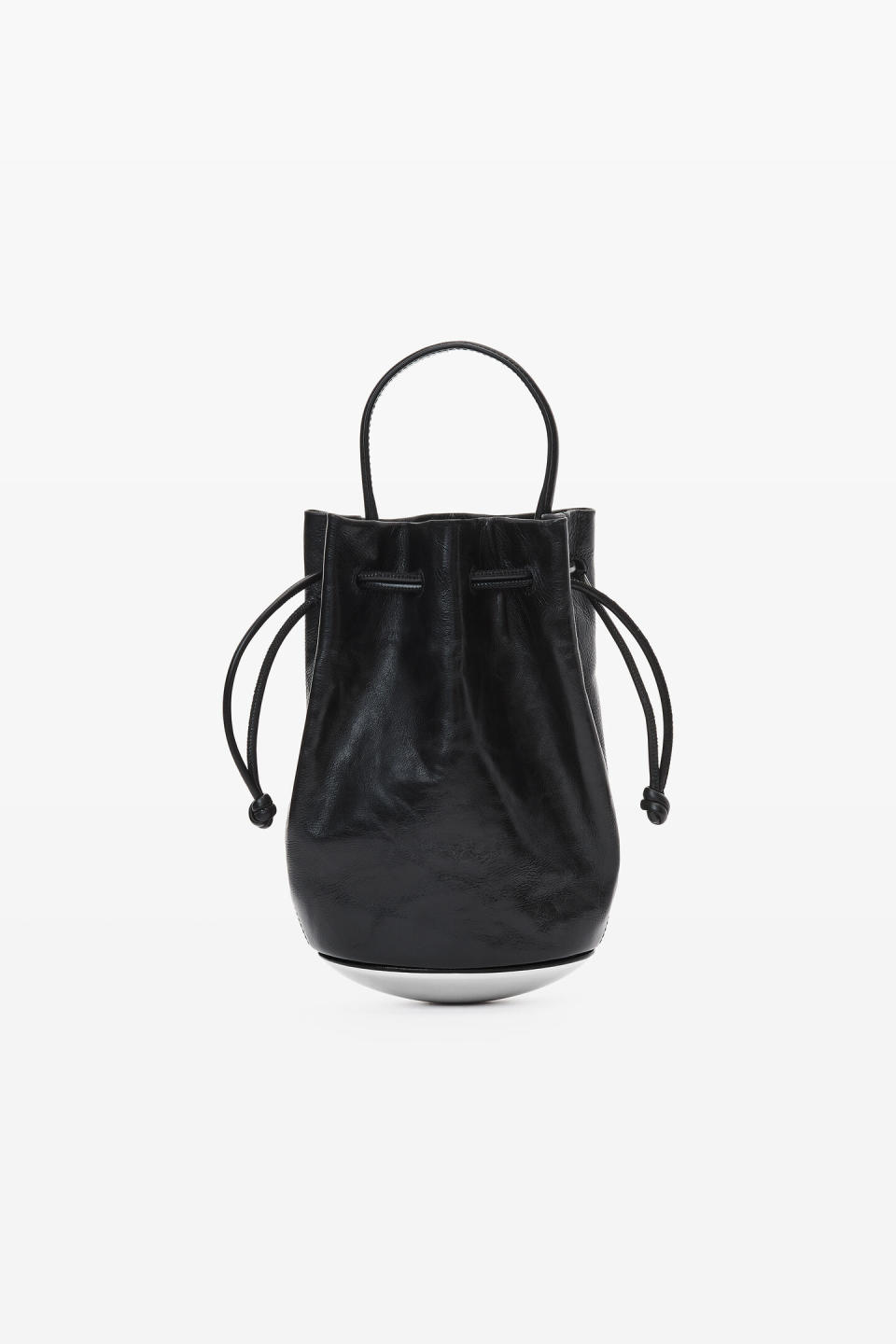 black leather dome bag alexander wang ice spice