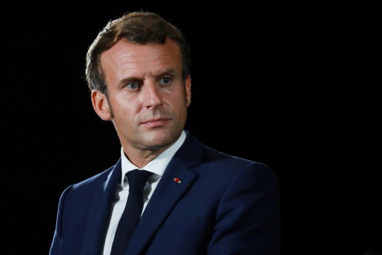Le président Emmanuel Macron lors de la conférence de presse finale du 7ème sommet MED7 des pays méditerranéens le 10 septembre 2020 à Porticcio, Corse
 - Ludovic Marin © 2019 AFP