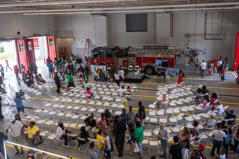 Station 88's vast vehicle bay welcomed visitors to the building's grand opening.