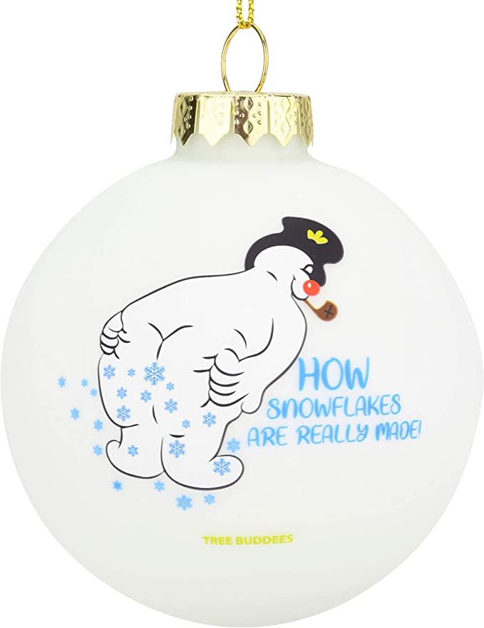 funny christmas ornament ball how snowflakes are made snowman