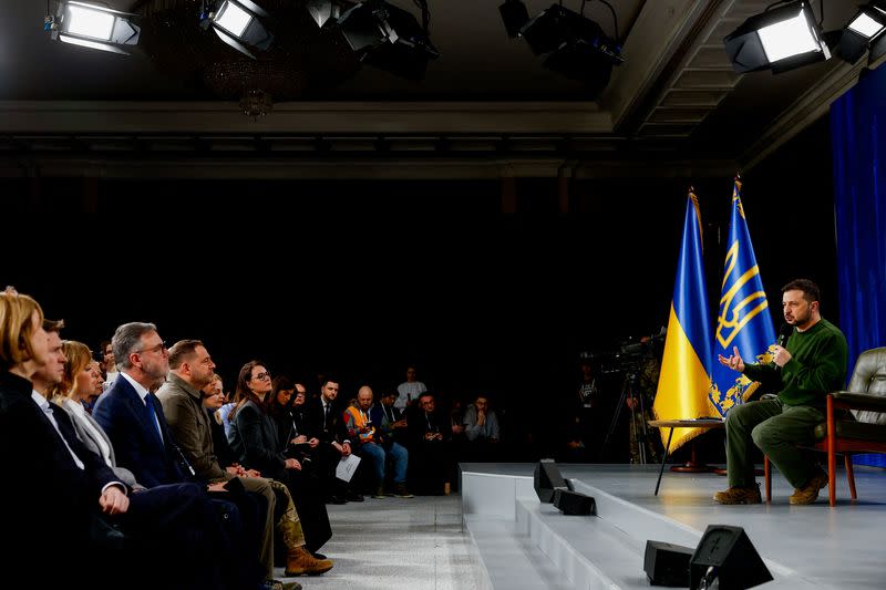 Ukrainian President Zelenskiy attends 'Ukraine. Year 2024' conference in Kyiv