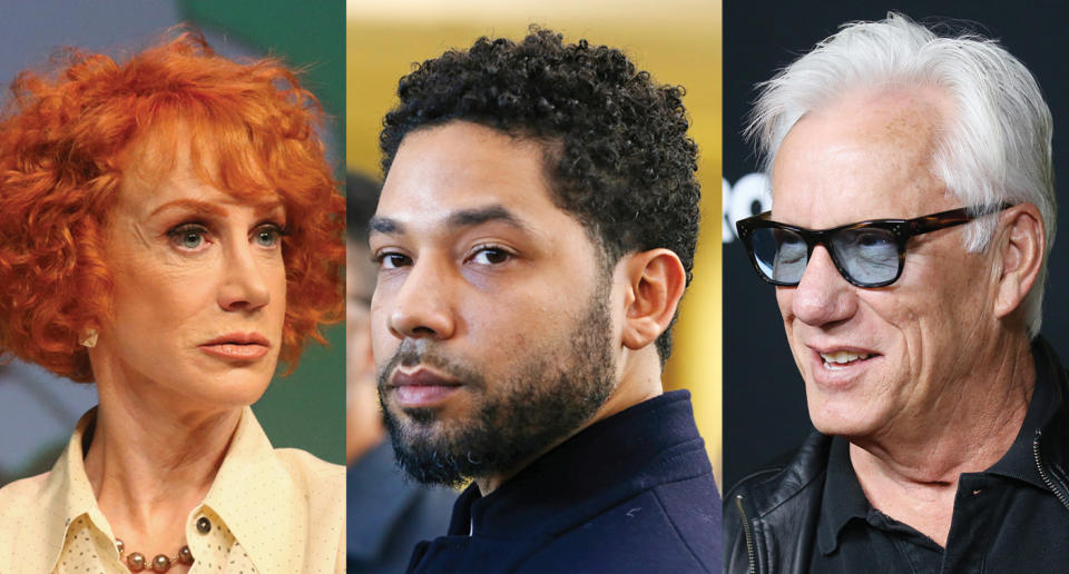 Kathy Griffin, Jussie Smollett and James Woods. (Photos: Getty Images)