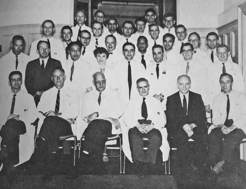 The entire Harvard Medical Unit at the Boston City Hospital at the time of the outbreak of Asian Flu.