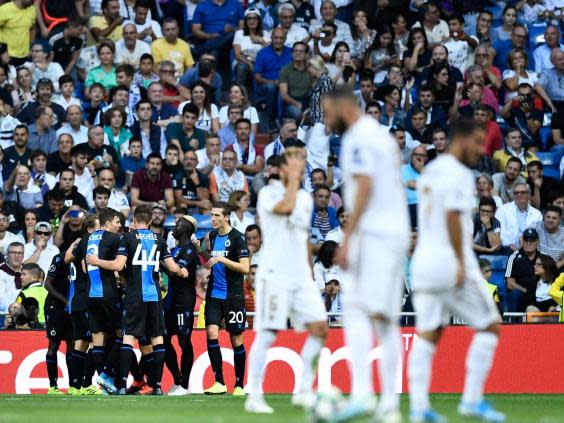 Real Madrid laboured to a 2-2 draw against Club Brugge (AFP/Getty)