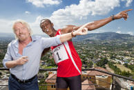 Sir Richard Branson and Usain Bolt joined forces this week to film a new TV advert for Virgin Media.