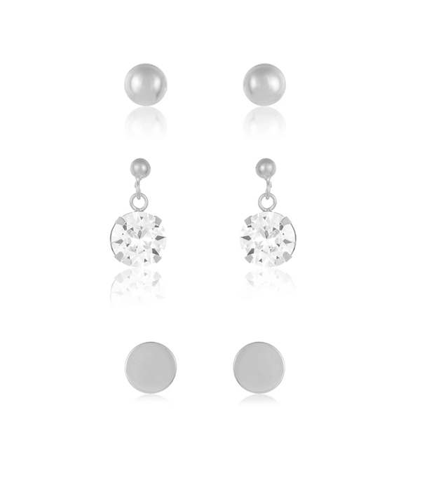 7) Sterling Silver Stud Earring Set