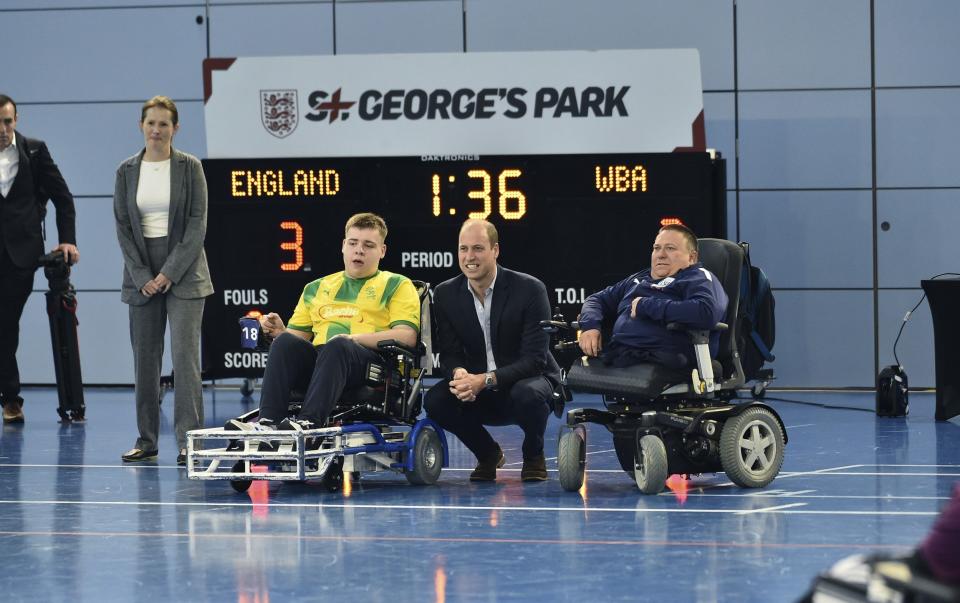 Prince of Wales during a visit to England's national football centre at St. George's Park - Rui Viera/Getty