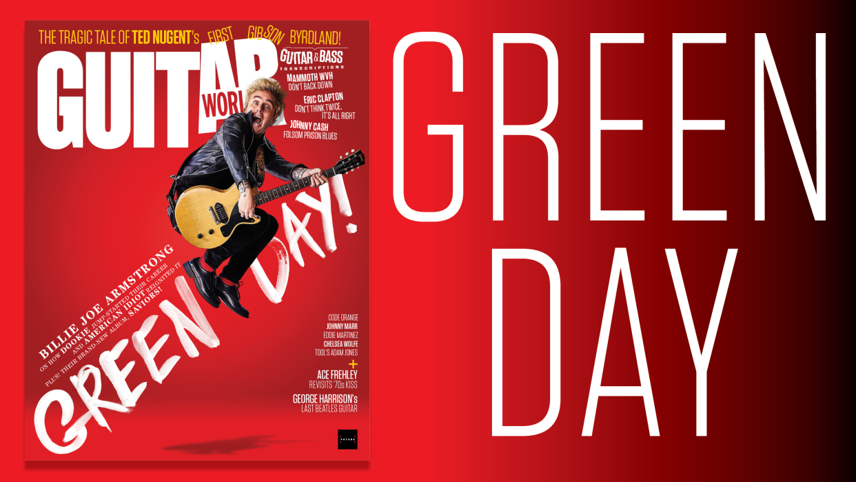  The cover of Guitar World's March 2024 issue. 