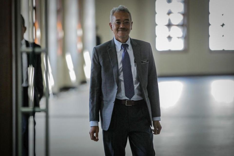 Treasury deputy secretary-general Datuk Othman Semail is pictured at the Kuala Lumpur High Court on February 20, 2020. — Picture by Hari Anggara