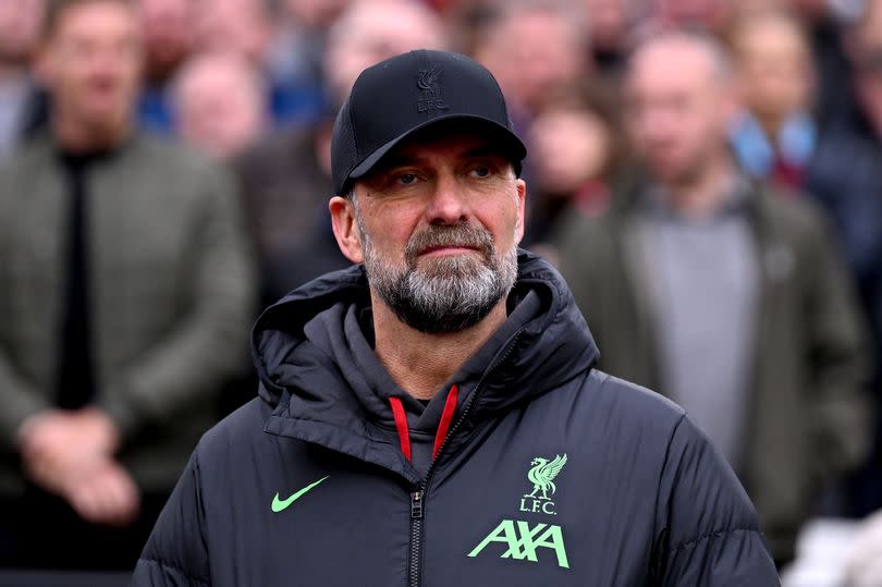 Jürgen Klopp before the Premier League match between West Ham United and Liverpool at the London Stadium.