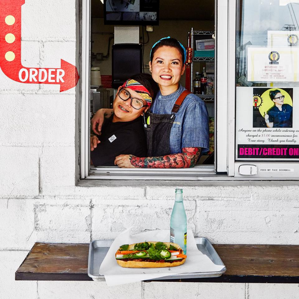 Sandwich Hag owner Reyna Duong with her brother, Sang