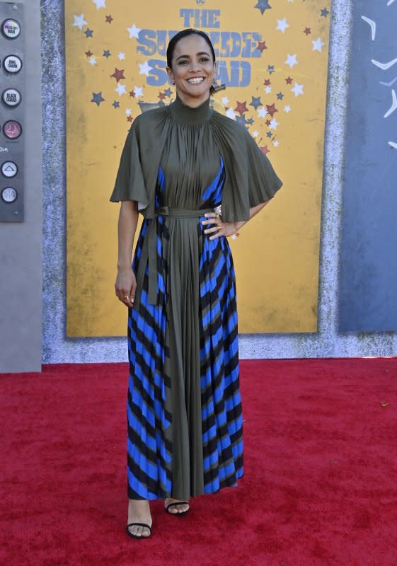 Alice Braga attends the premiere of "The Suicide Squad" at the Regency Village Theatre in the Westwood section of Los Angeles on August 2, 2021. The actor turns 41 on August 15. File Photo by Jim Ruymen/UPI