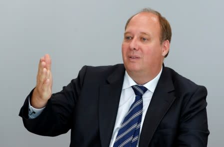 German Chancellery's Chief of Staff Helge Braun is pictured during an interview with Reuters in Berlin