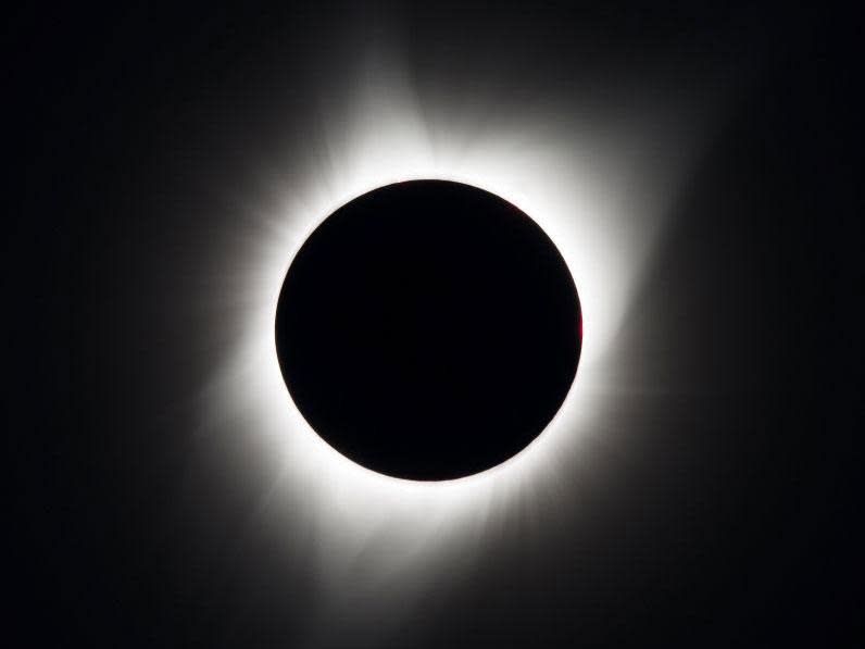 The eclipse as seen above Oregon, USA: Aubrey Gemignani/NASA/Handout via REUTERS