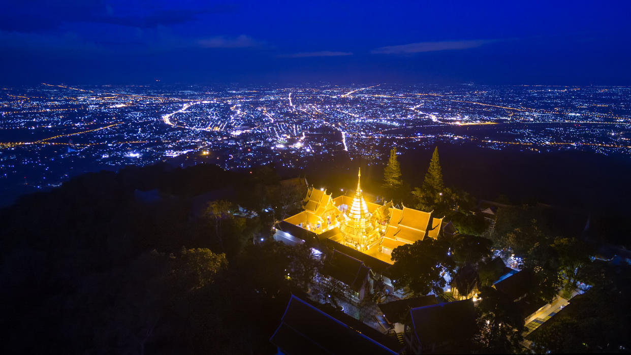 Wat Phra That Doi Suthep and Chiang Mai city. (Photo: Gettyimages)