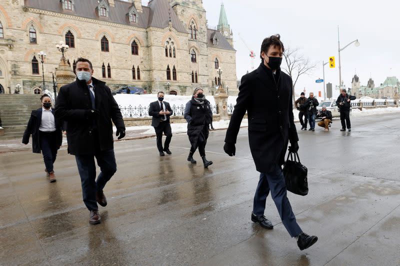 Government leaders speak after police ended three weeks of occupation by protesters in Ottawa