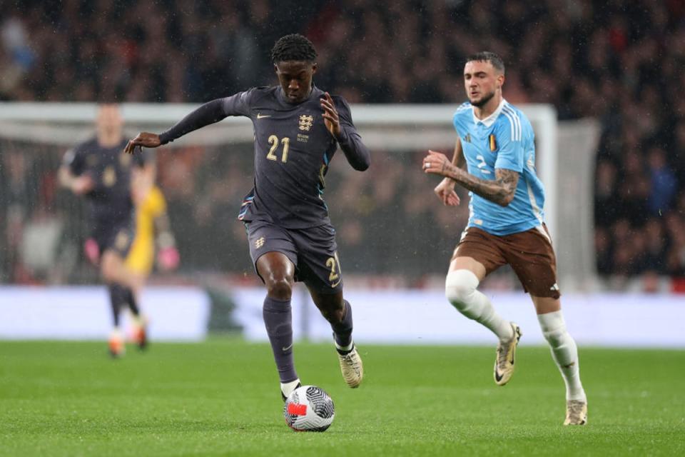 Mainoo drives in England against Belgium (Getty Images)