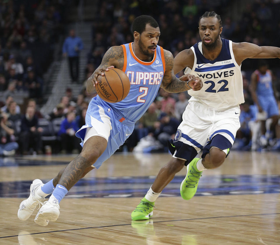 Sean Kilpatrick dribbles up the floor during a game on March 20. (AP)