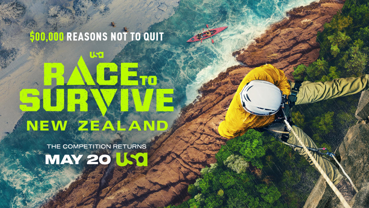  Key art for Race to Survive: New Zealand. 