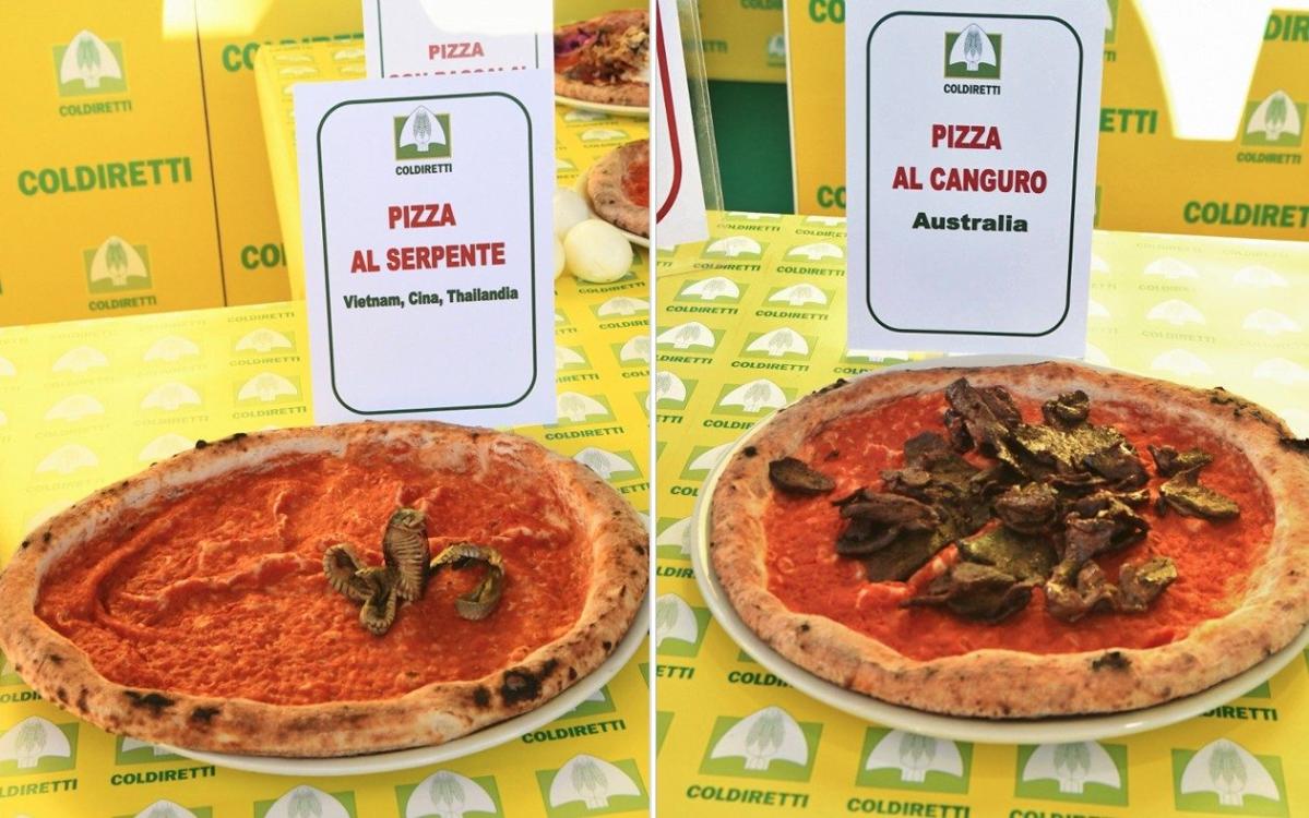 La pizzería ‘Horrors’ sorprende a los italianos con aderezos de grillo, canguro y serpiente