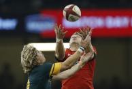 Rugby Union Britain - Wales v South Africa - Principality Stadium, Cardiff, Wales - 26/11/16 Wales' Dan Biggar and South Africa's Faf de Klerk attempt to catch the ball Action Images via Reuters / Paul Childs Livepic