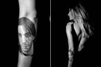 Seit dem Sommer 2013 trägt Sophia Thomalla das Gesicht von Rammstein-Sänger Till Lindemann auf dem linken Unterarm. Doch auch dieses Tattoo hält länger als die Beziehung der beiden, die mittlerweile getrennte Wege gehen. (Bilder: Twitter)