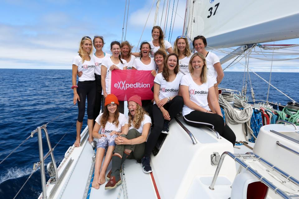A rotating all-female crew of more than 300 women from 30 nations took part in Penn’s eXXpedition