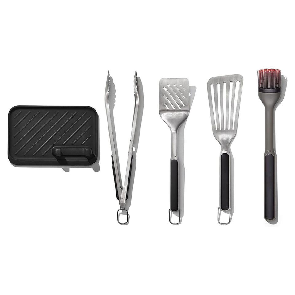 OXO Good Grips Grilling Tools, 5-Piece Set, Black