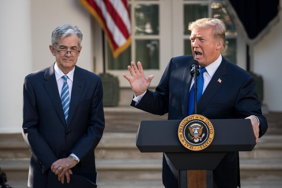 U.S. President Donald Trump introduces his nominee for the chairman of the Federal Reserve Jerome Powell during a press event in the Rose Garden at the White House, November 2, 2017 in Washington, DC. (Photo by Drew Angerer/Getty Images)