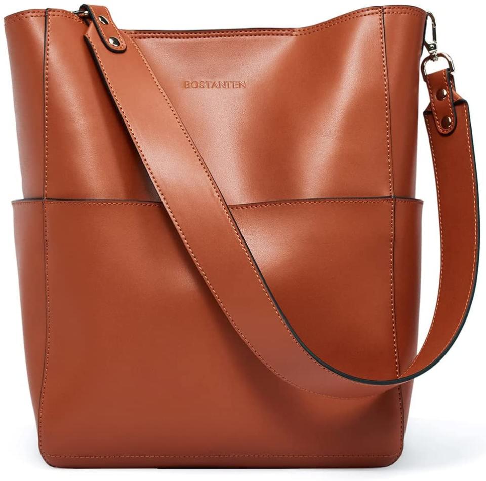 Bostanten Women's Leather Designer Handbag. Image via Amazon.