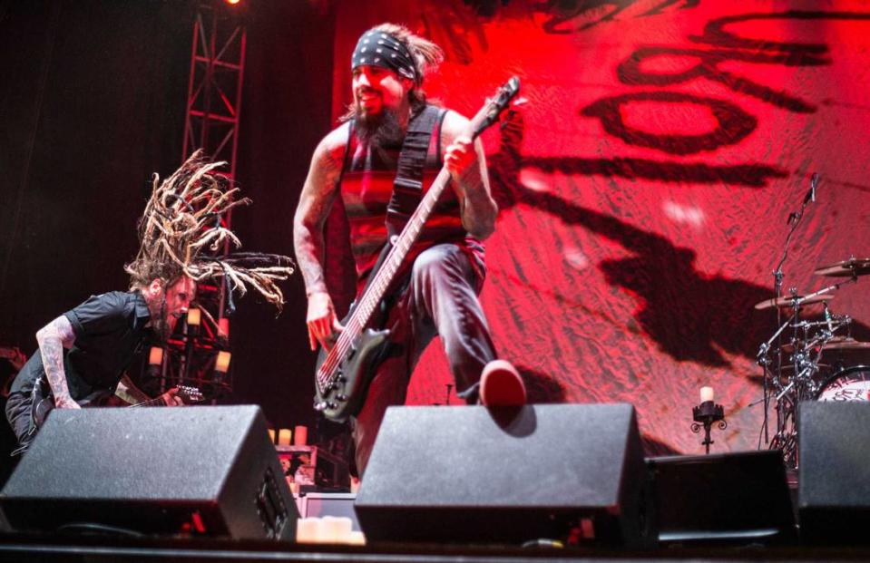 Korn rocks out during their set at the Carolina Rebellion Festival in 2015. The Bakersfield-native hard rock band returns for its fourth visit to the Aftershock music festival this October in Discovery Park.