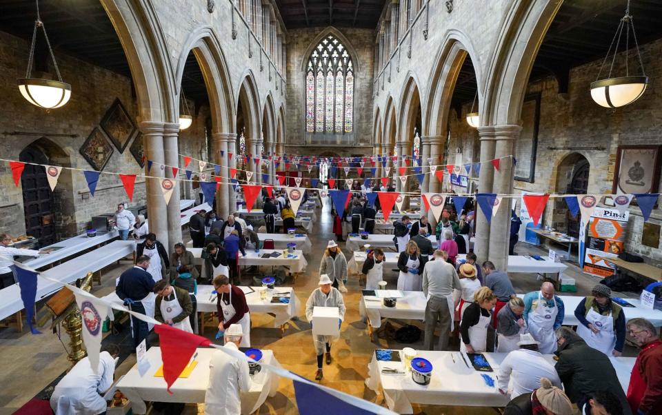 El ganador de la competencia anual fue anunciado en la Iglesia de Santa María en Melton Mowbray, Leicestershire - Jacob King/PA